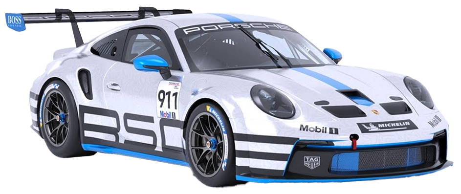Porsche 911 GT3 Cup Car Isolated image of the Porsche 911 GT3 Cup (992) car, as depicted in iRacing